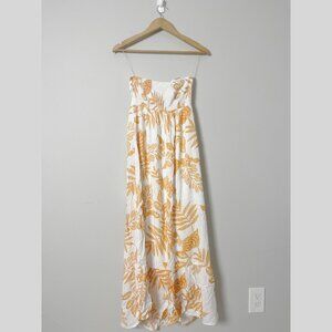 NWT Eyeshadow Strapless Floral Maxi Dress Small Yellow White